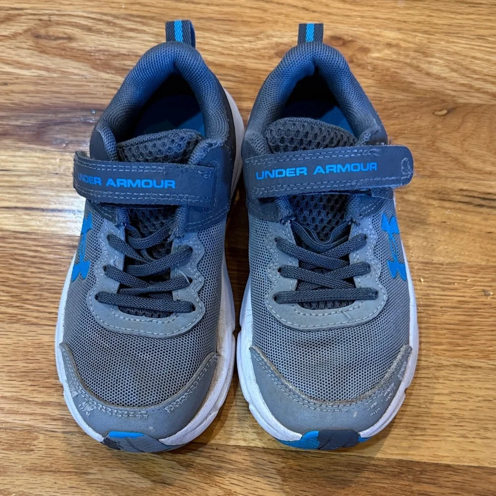 Under Armour Kids' Sneakers in Gray and Blue - Picture 6 of 6
